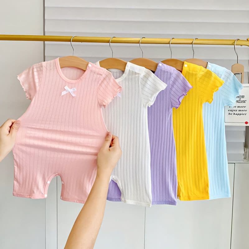 Baby Pure Cotton Short-Sleeve Bodysuit, Thin Romper for Boys and Girls, Newborn Infant Summer Wear, Suitable for Outings