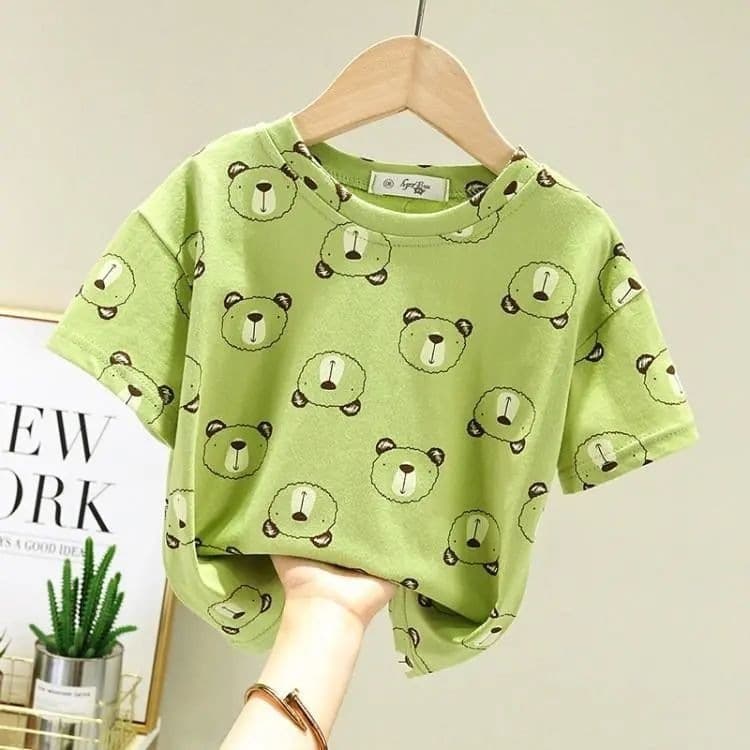 Children's Pure Cotton Short Sleeve T-Shirt Baby Summer Wear Boys and Girls Top Trendy Kids Infant Half Sleeve Pure Cotton Summer Toddler