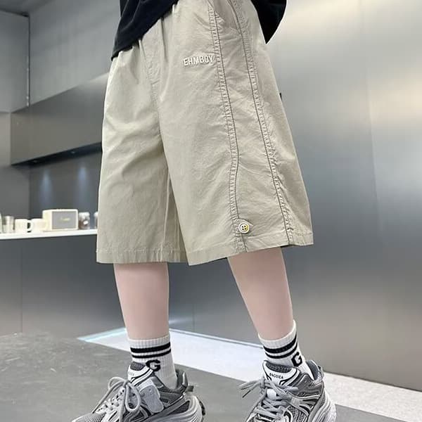 Boys' Shorts Summer 2025 New Style Kids' Casual Quick-Dry Sports Shorts for Outdoor Wear, Straight-Leg Design, 5-Point Length for Middle and Older Children