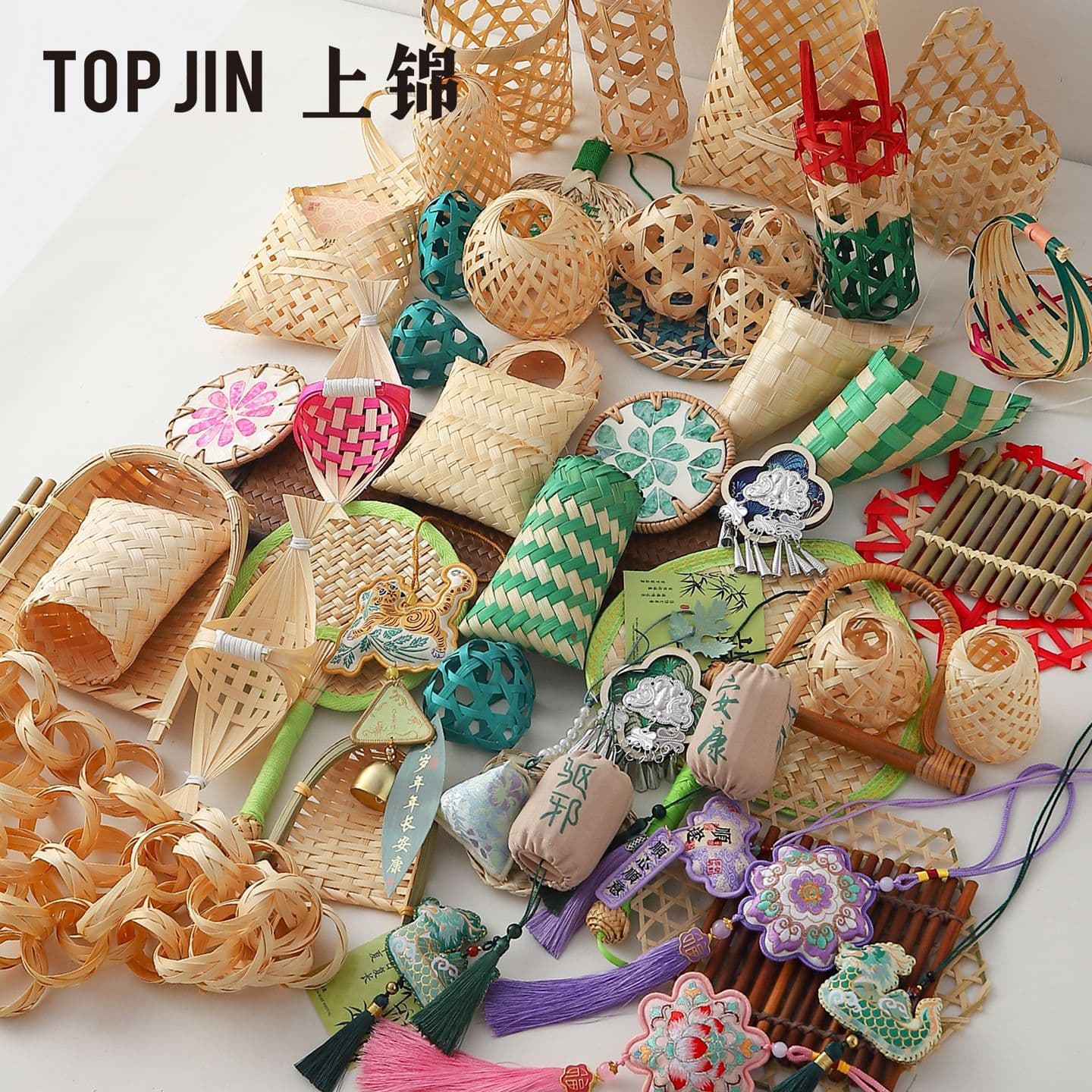 [Dragon Boat Festival Bamboo Series] Dragon Boat Cattail Fan Dustpan Broom Pendant Mugwort Bouquet Decoration Handmade DIY
