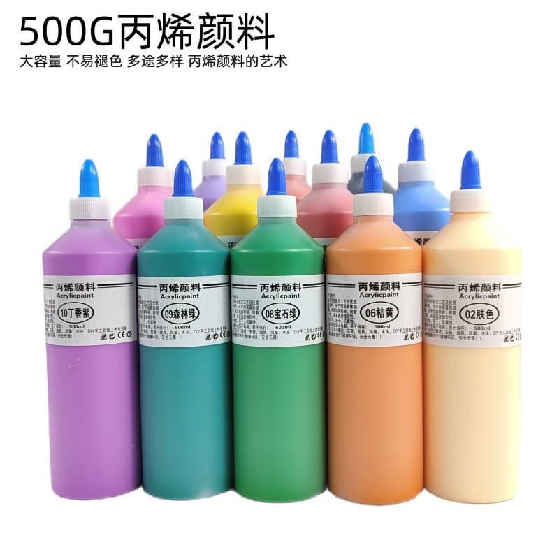500ml large bottle of acrylic paint for children graffiti plaster doll painting