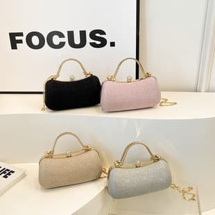 Unique Vibe Box Bag 2026 Fall/Winter New Trendy Chain Evening Bag Rhinestone Women's Shoulder Crossbody Bag
