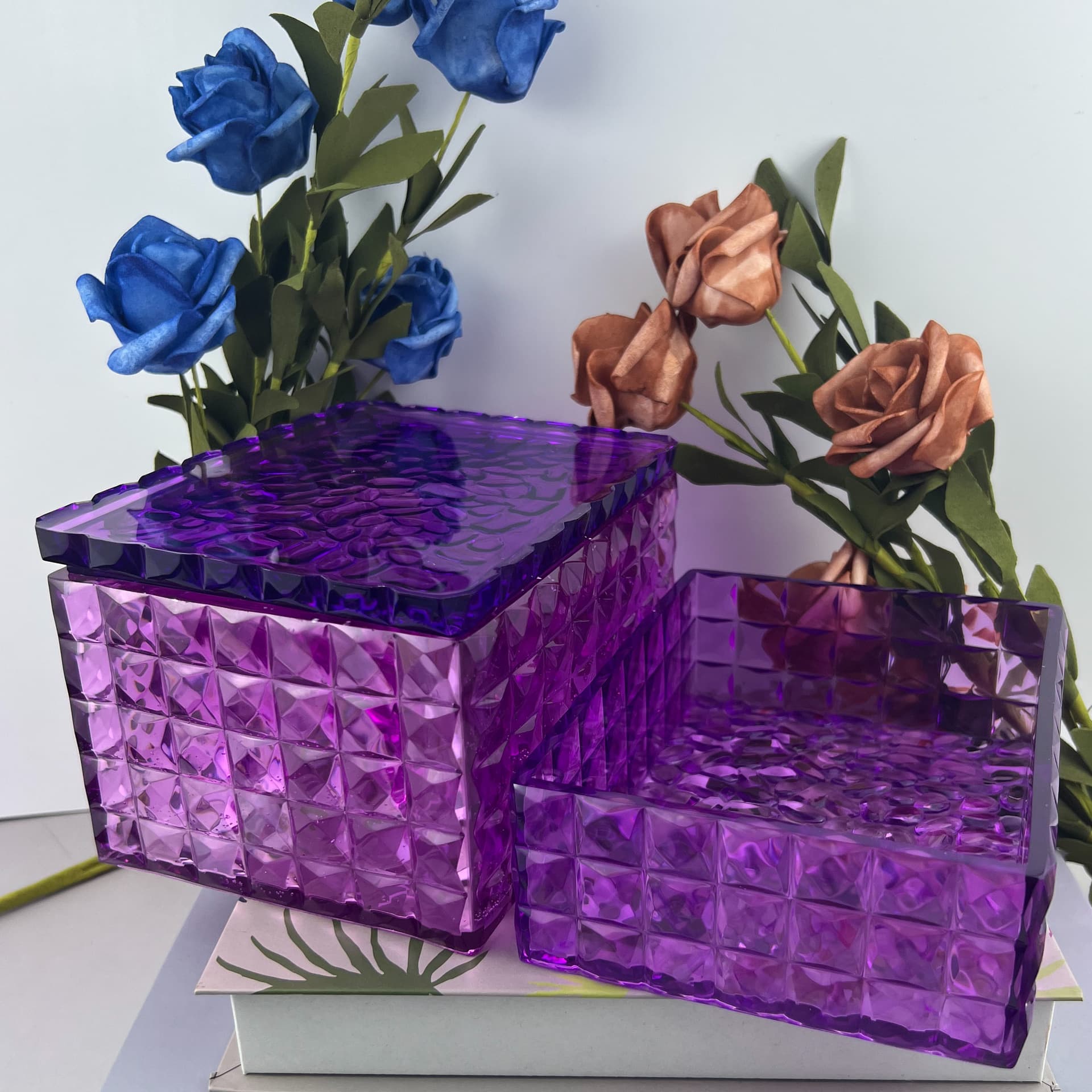 Fat Yaya DIY diamond rectangular storage box silicone mold table jewelry diamond storage box silicone mold