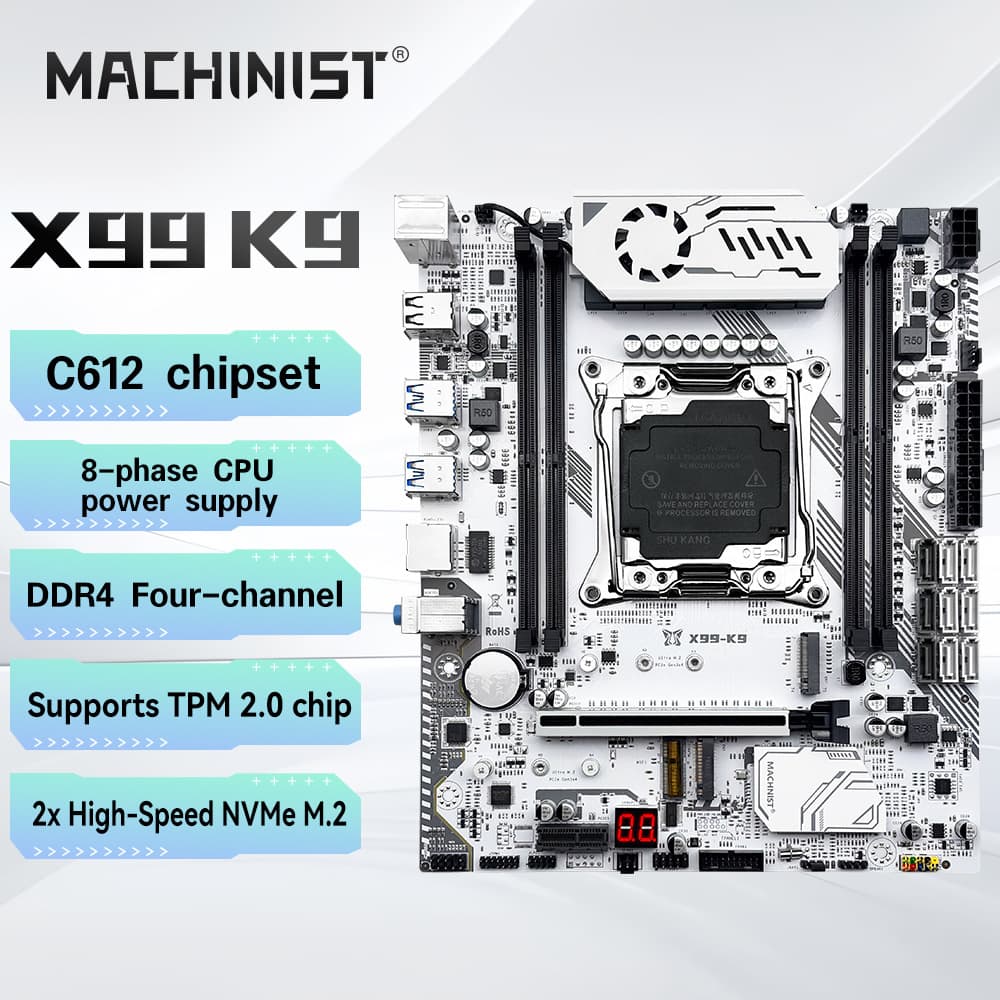 Machinist X99 K9 Motherboard C612 TPM2.0 Four-Channel DDR4