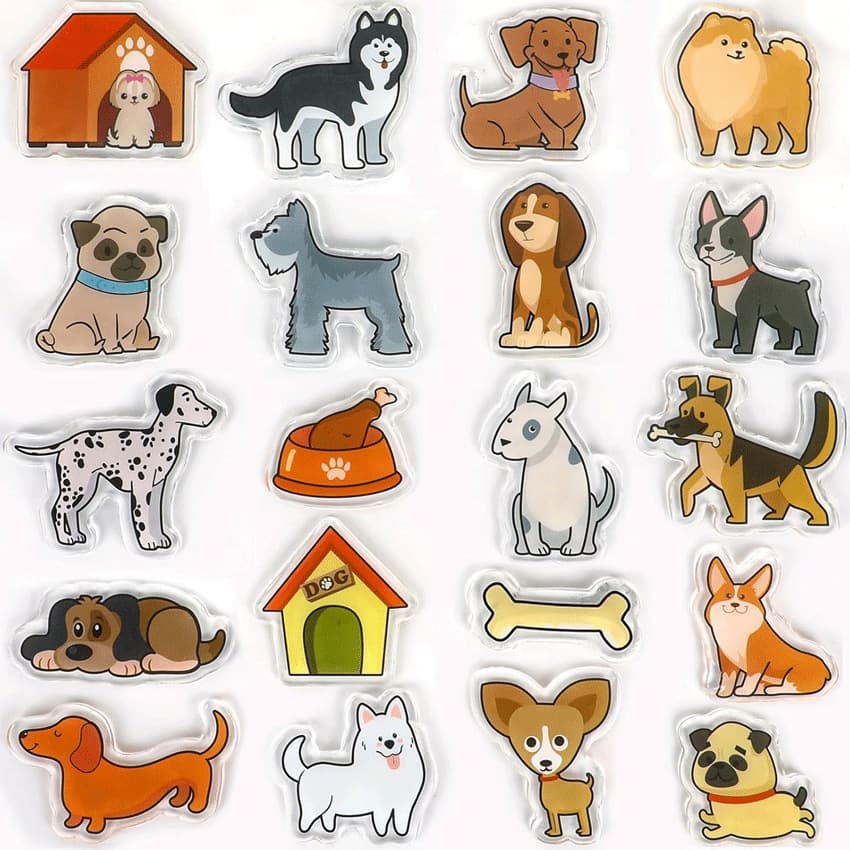 Amazon Hot Selling Reusable Window Decoration Puppy Stickers Kids Party Glass Labels Nursery