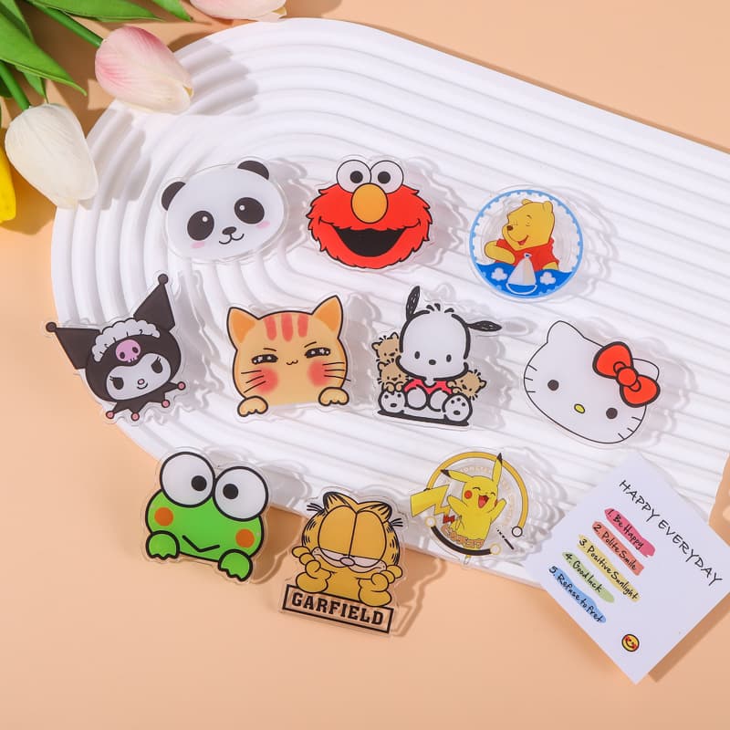 Cartoon Frog Cat Dog Panda Air Cushion Retractable Holder Desktop Display Stand Creative Small Gift