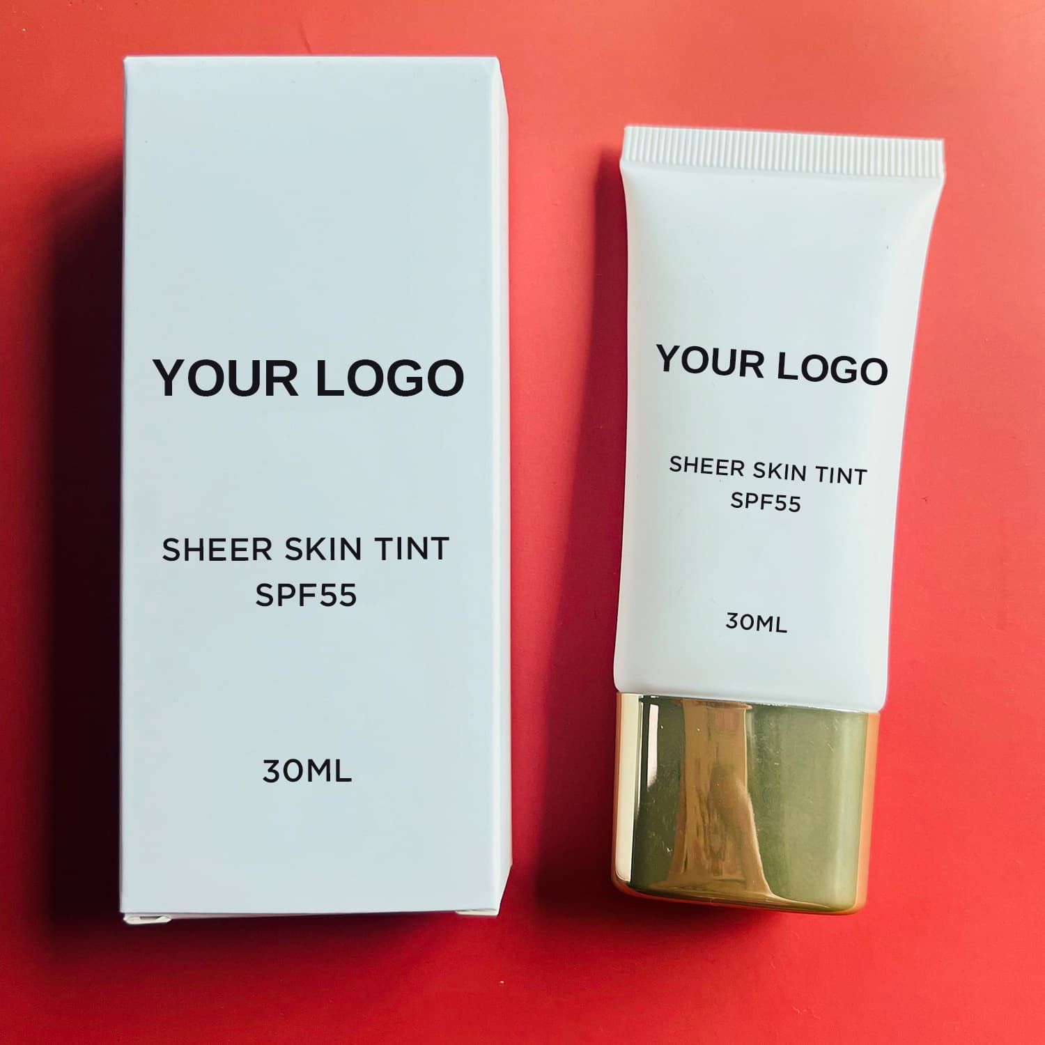 Cross-border neutral non-LOGO ready stock 7-color SPF55 protective moisturizing cream Sheer Skin Tint