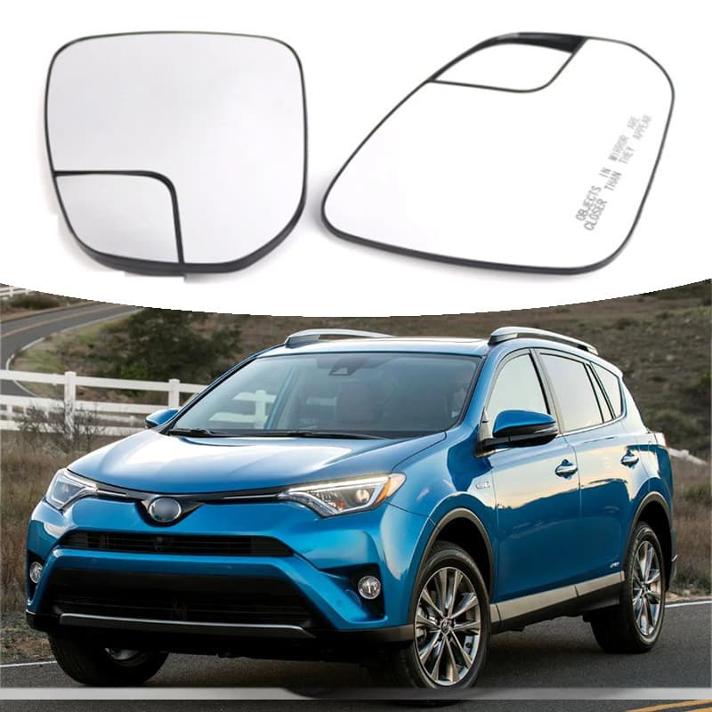 Heated Rearview Mirror Glass for Toyota RAV4 16-19 Models Adjustable Rearview Mirror Surface Replacement Auto Accessories