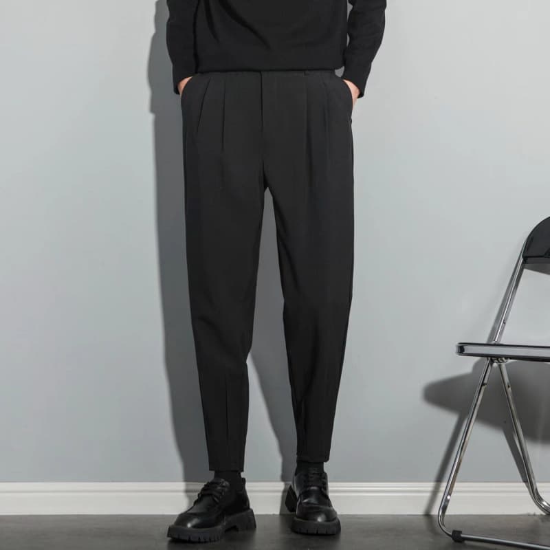 New Men's Dress Pants 2026 New Style Draped Ankle-Length Casual Versatile Tapered Dress Pants Harem Pants for Men