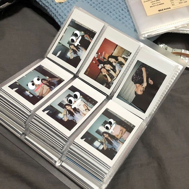 Small Card Photo Album DIY with Student Laminated Photos, Includes 3" Printed Celebrity Photos and Instant Prints