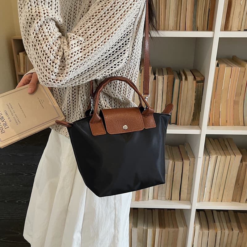 Cross-border New Water-Repellent Oxford Cloth Bucket Bag, Large-Capacity Portable Shoulder Bag, Commuter Crossbody Bag, Women's Tote Bag