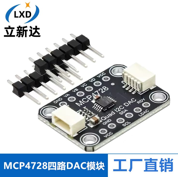 MCP4728 Quad DAC output with EEPROM module compatible with STEMMA QT Qwiic