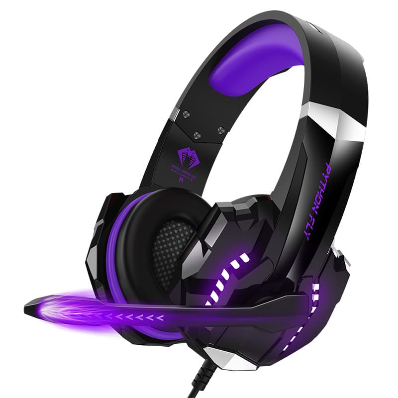 G9000pro Wired Overhead Gaming Headset Noise Reduction LED Lighting For Esports Computers In Stock