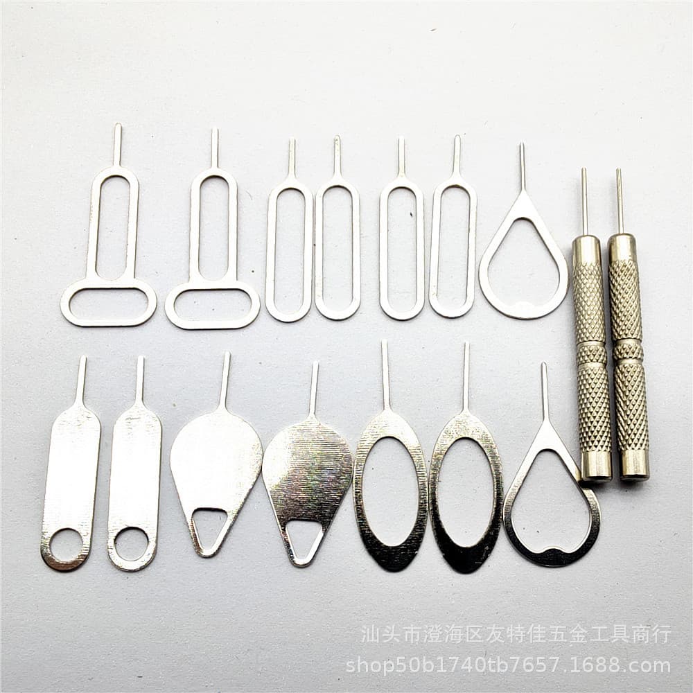 Phone Accessory SIM Ejector Tool 16-in-1 Apple Android SIM Card Removal Kit with Watch Pin