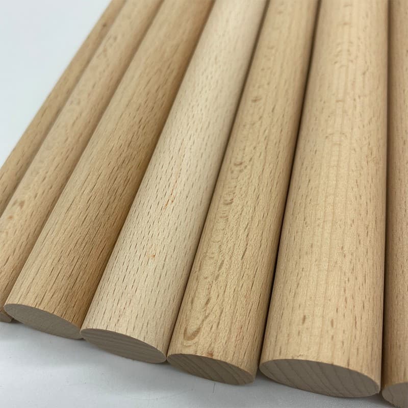 Beech Wood Round Dowel Solid Wood DIY Craft Material Round Wood Stick Wooden Rod Factory Direct Sale