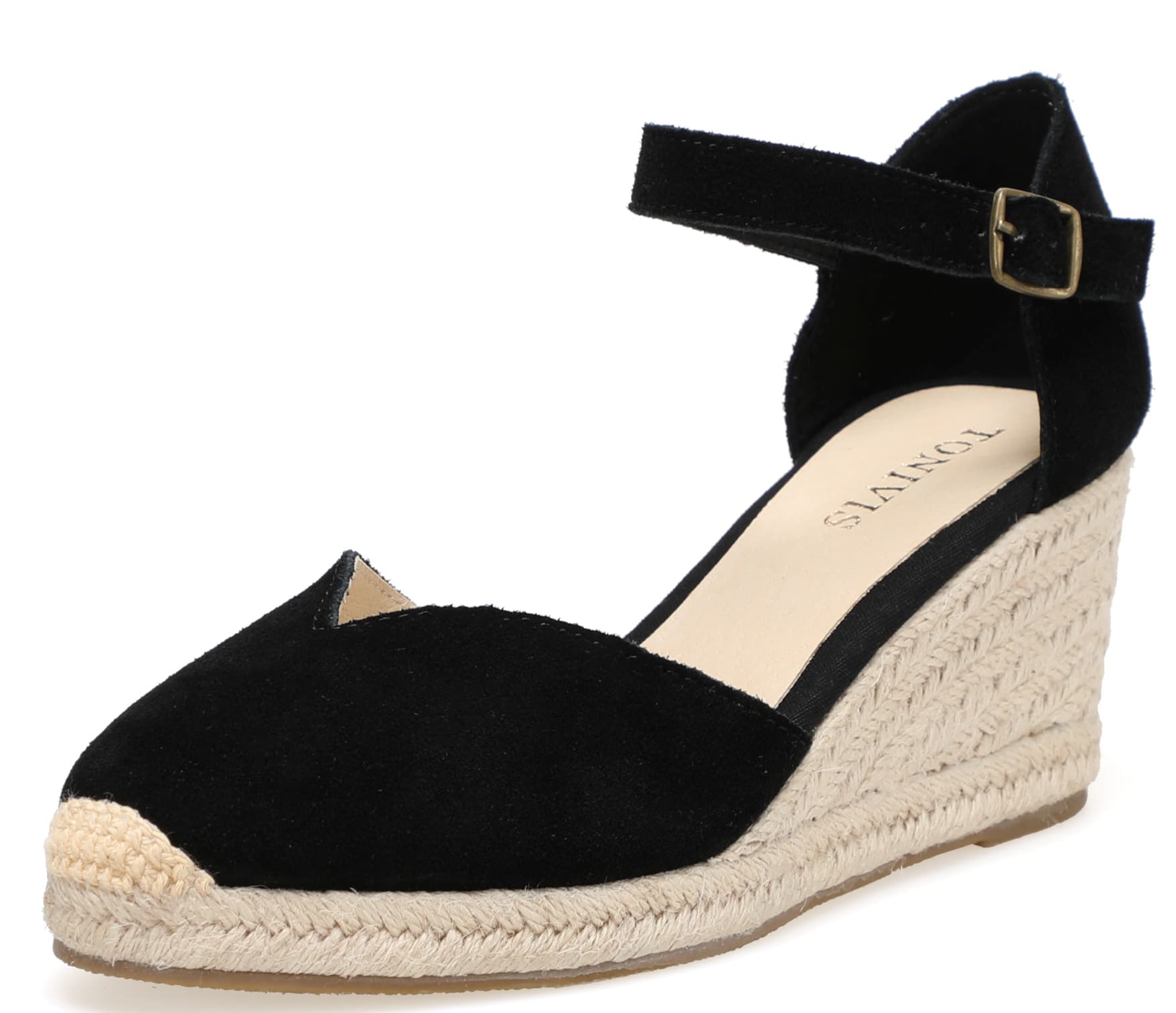 Solid Color Espadrille Wedge Fisherman Sandals for Women, Cross-Strap Sandals, New Casual High-Heel Sandals