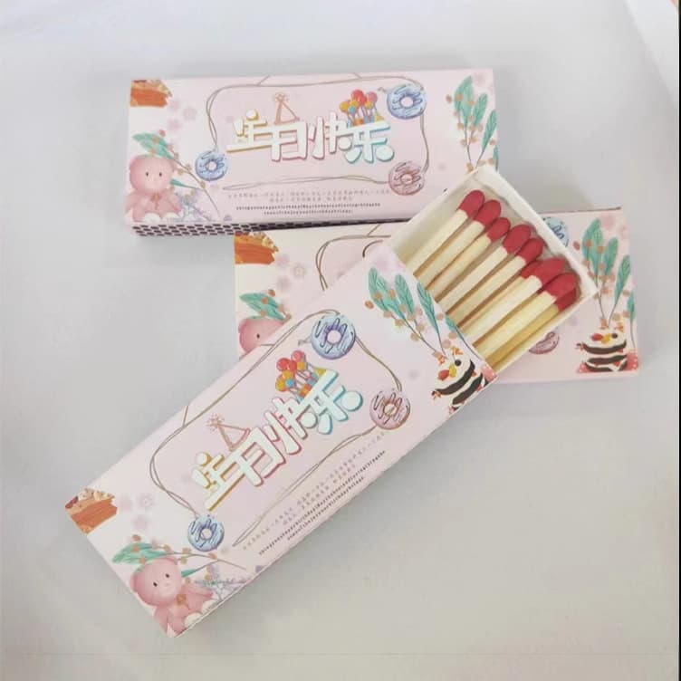 Ready Stock Happy Birthday Cake Shop Baking Matches with Red Heads for Customer Gifting