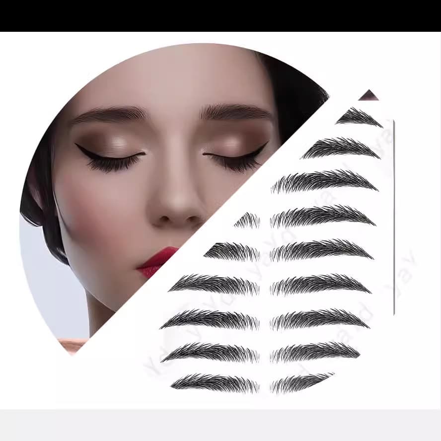 6D biomimetic eyebrow stickers, 3D eyebrow tattooing, water transfer tattoo stickers, waterproof and long-lasting eyebrow shape.