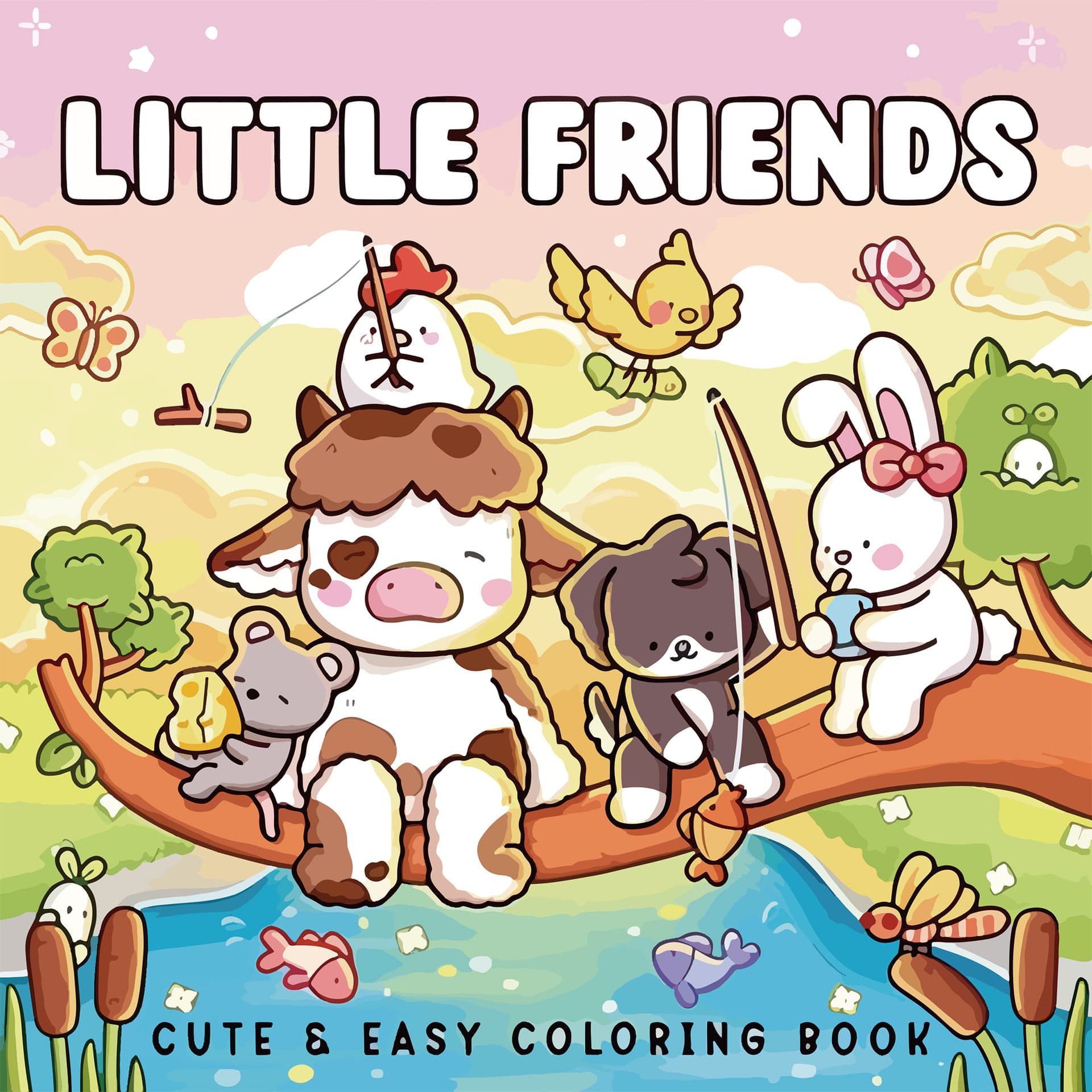 Cross-border coloring book SpookyCutieColoringBook Comfortable, relaxing, simple and easy to color coloring book