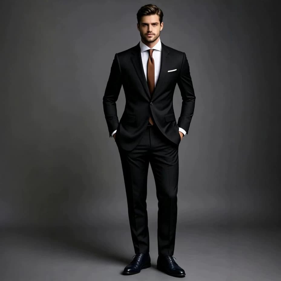 Foreign trade new men's groom's suit two-button suit two-piece solid color slim fit banquet dress suit jacket