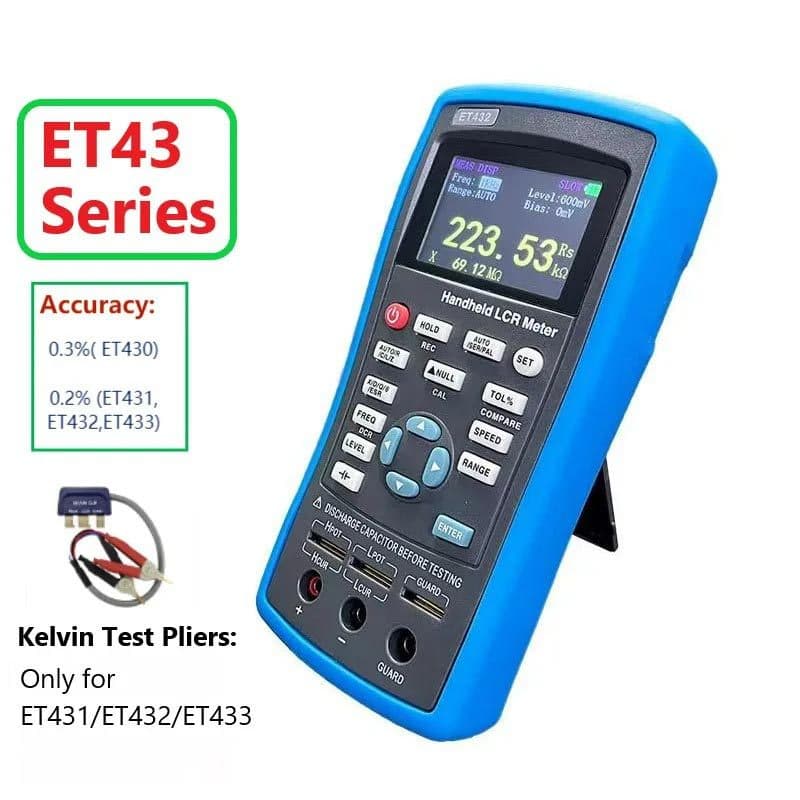 Zhongchuang Handheld Digital Bridge LCR Meter ET430 ET432 High-Precision Capacitance Inductance Resistance Meter Tester