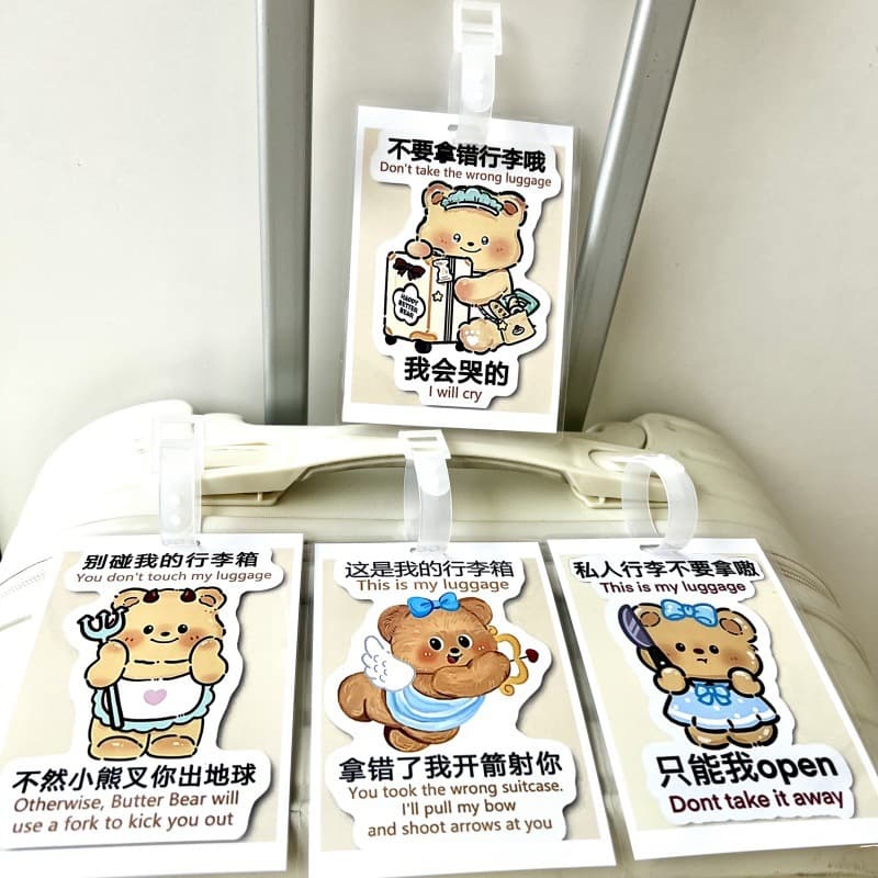 Little Red Book Cartoon KT Cat Crayon Shin-chan Bag Pendant Peripheral Travel Back-to-School Luggage Student Pendant Travel