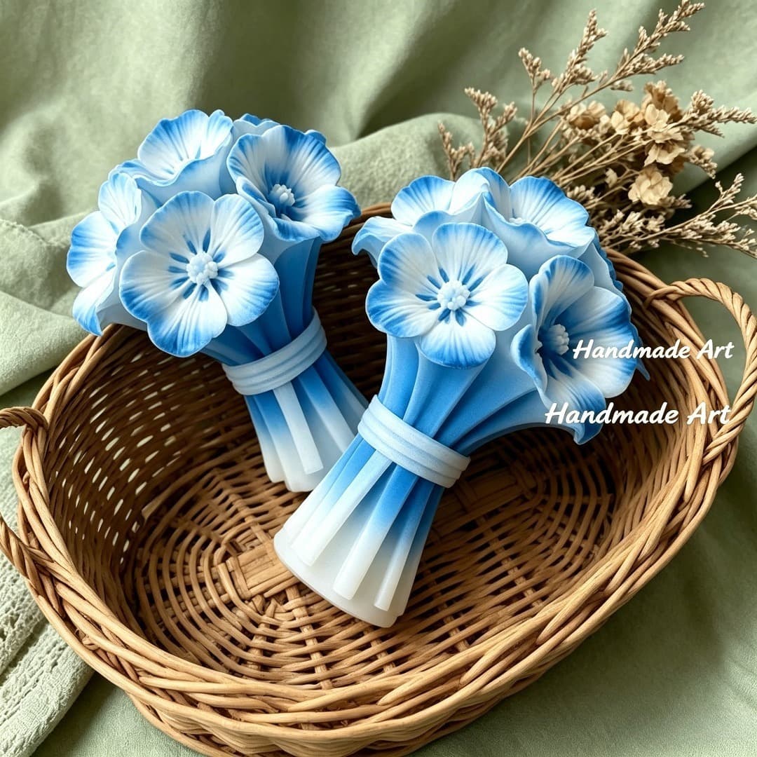 Morning Glory Silicone Mold Artificial Bouquet Candle Mold DIY Scented Plaster Resin Mold Handmade