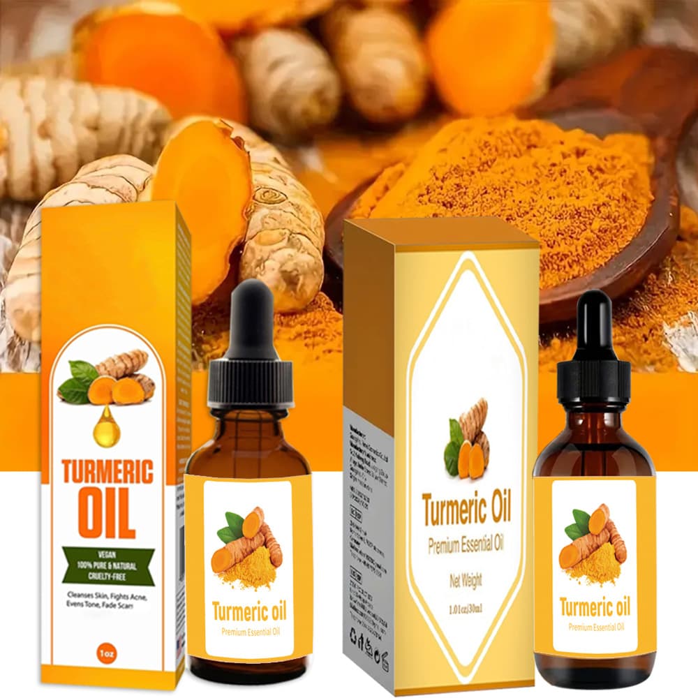 Cross-border trade product: Turmeric oil essence, ginger, turmeric essential oil, facial and body essential oil set.