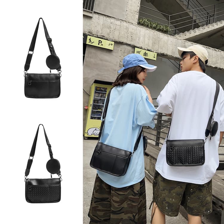 New men's crossbody bag trendy brand niche shoulder bag women's street fashion versatile men's bag cross-border mobile phone bag women