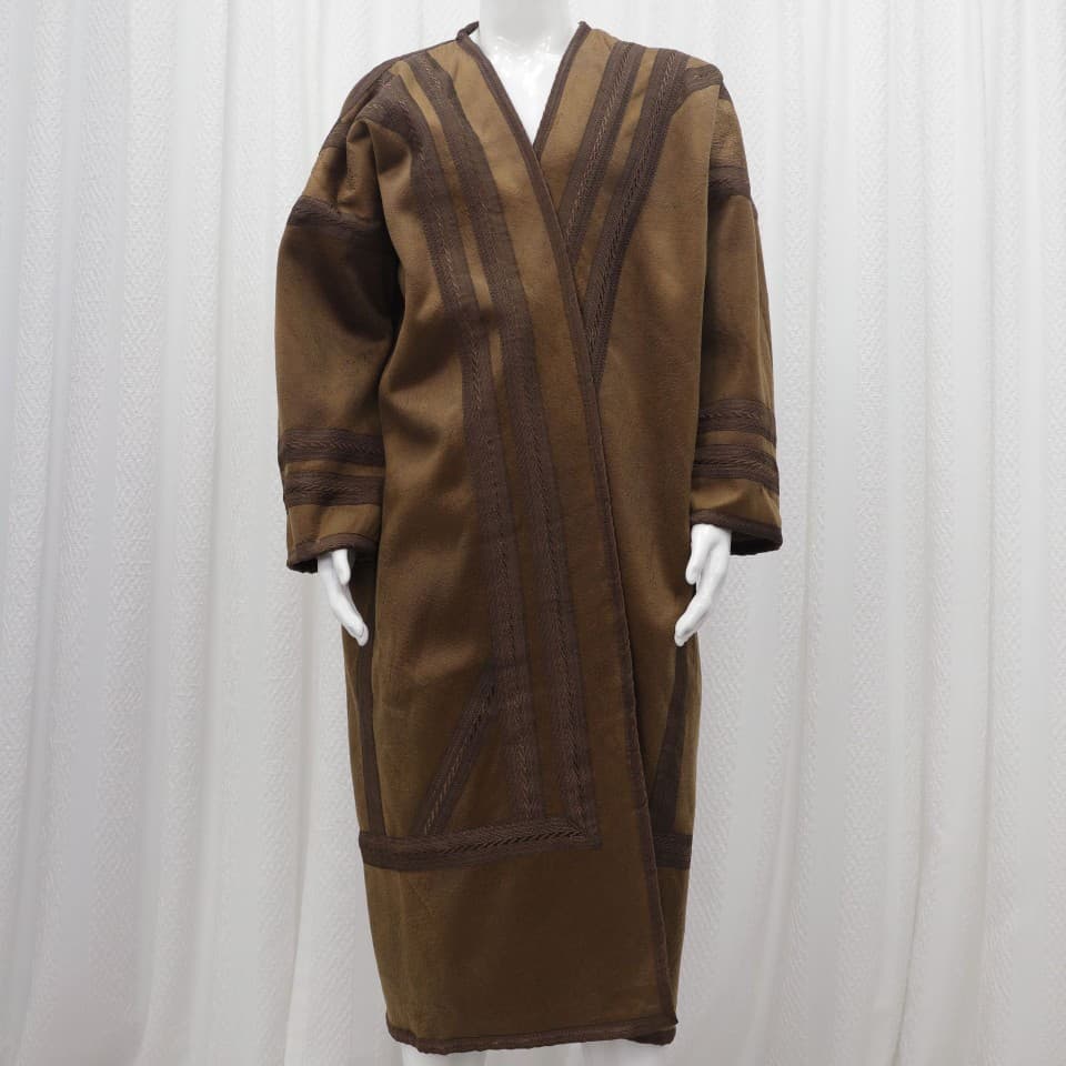 Cross-border Hot Selling Winter Thickened Extended Suede Men's Long Robe Cardigan Warm Hooded Pocket Winter Robe In Stock