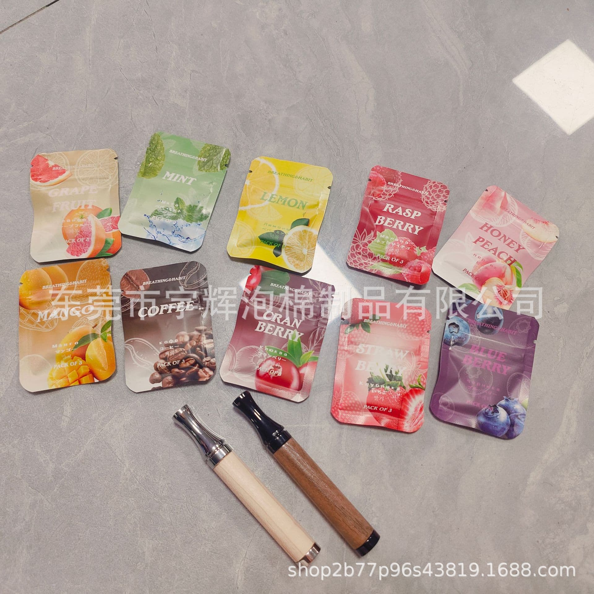 4*19MM flavor pack, respiratory resistance necklace with built-in cotton wick to relieve anxiety, replace smoking cessation aromatherapy cotton wick pack