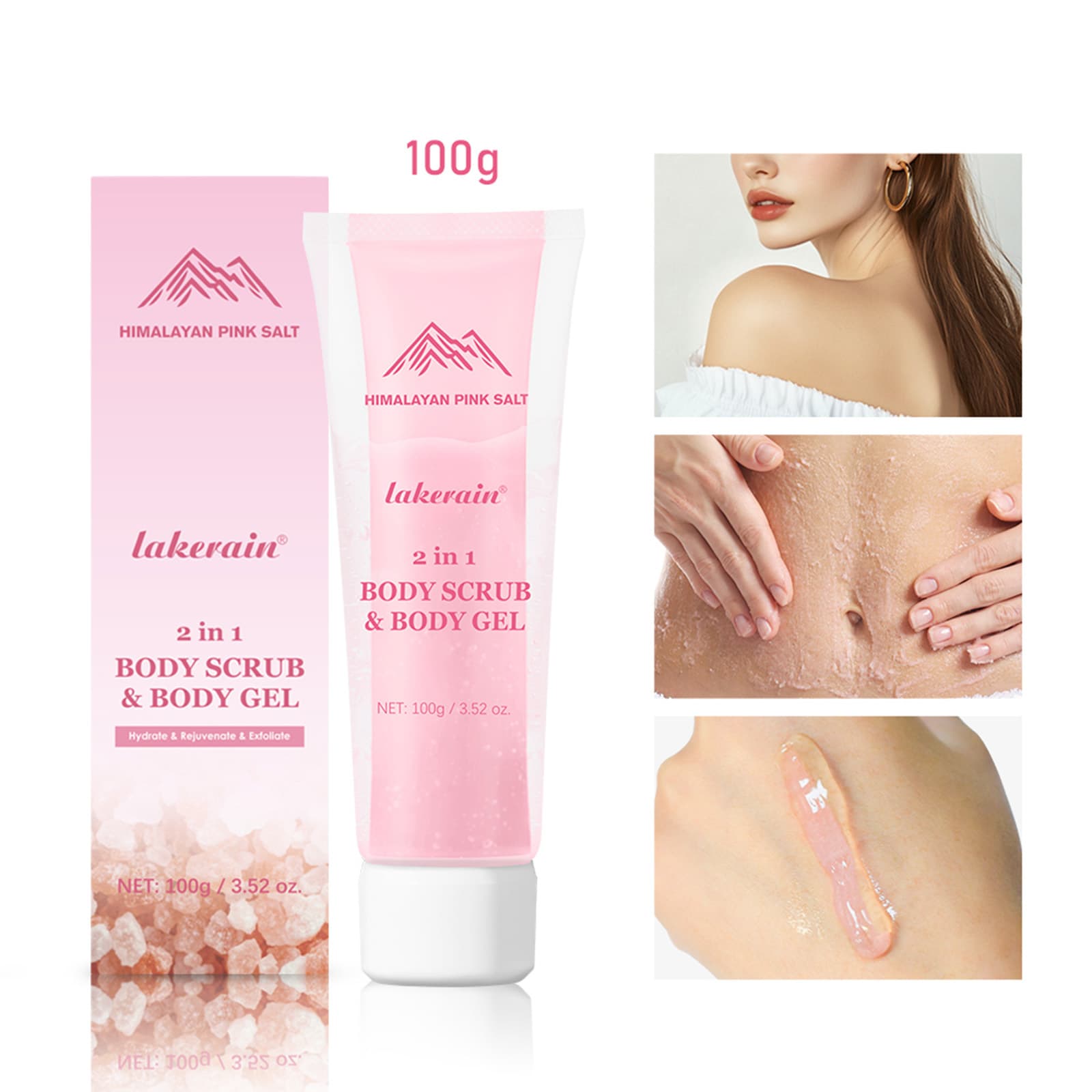 Cross-border Lakerain 2-in-1 Skin Care Gel Scrub Moisturizes Skin, Cleanses, and Removes Dead Skin