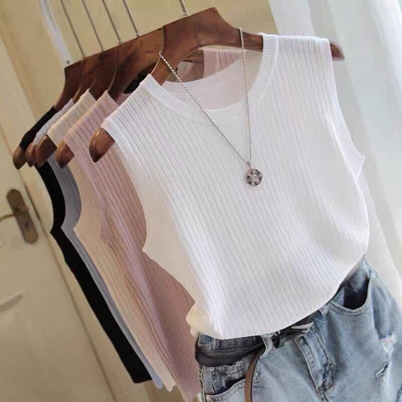 2024 Summer Women's Inner Layer Tank Top, Sleeveless Knit Top, Base Layer Camisole
