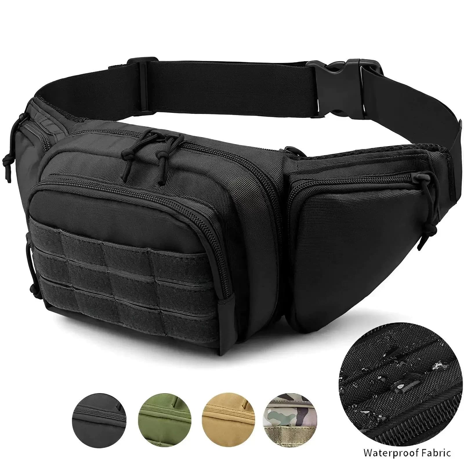 Outdoor Tactical Multifunctional Storage Fanny Pack For Men Sports Field Military Fan Pack Invisible Gun Phone Bag