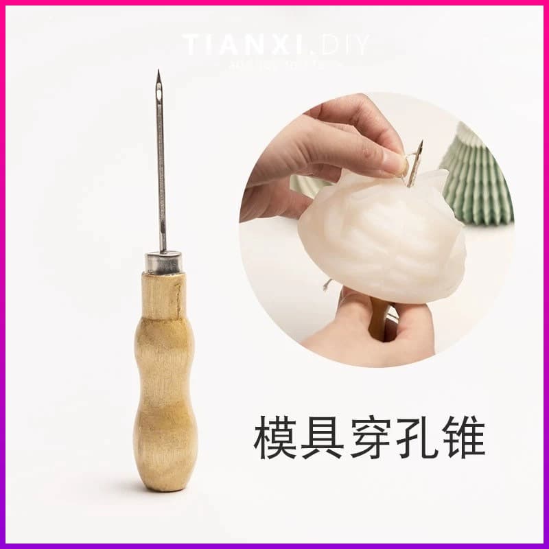 Silicone mold punching needle DIY aromatherapy candle creative candle practical gadget punching hook needle