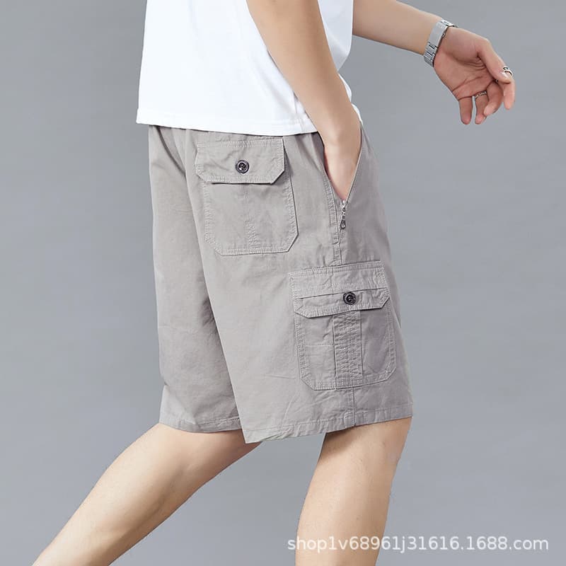 Zorro Prince Summer Dad Shorts Men's Five-Point Pants Pure Cotton Mid-Length Pants Loose-fitting Cargo Shorts Big Shorts