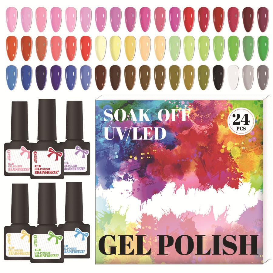 Nail Polish Gel 120 Colors Cross-Border Wholesale 24-Color Nail Polish Set Manicure Phototherapy Gel Color Gel Bottled Nail Gel