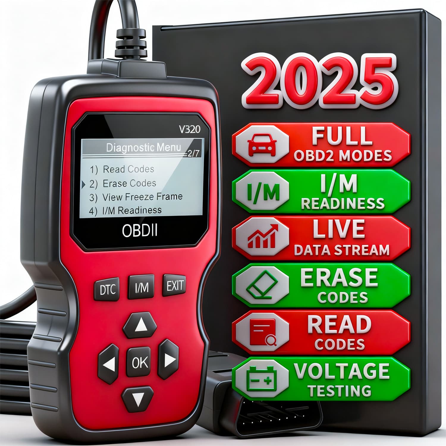 OBD2 Car Engine Fault Diagnostic Tool V320 Code Reader Multilingual Cross-border Wholesale