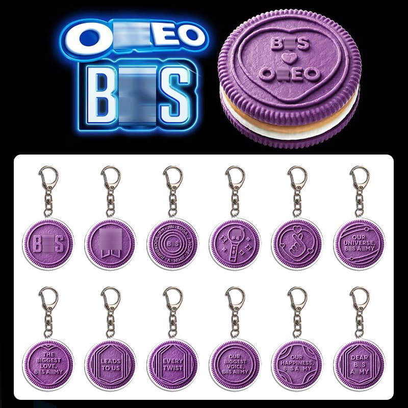 BTS Collaboration O O Acrylic Keychain Pendant Creative Bag Charm JK V JIN Merchandise