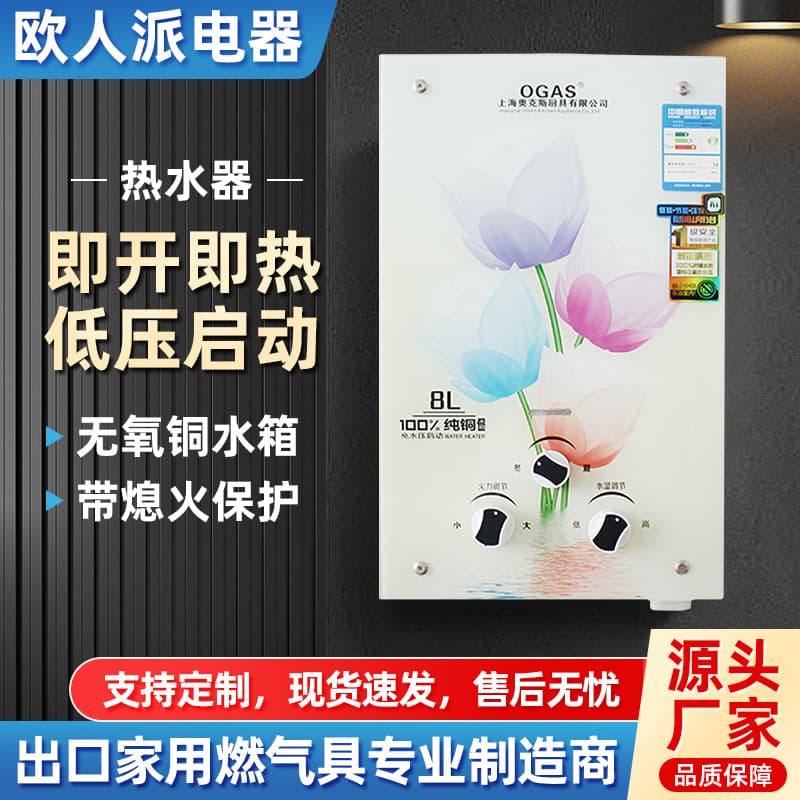 Factory Wholesale Export Instant Gas Water Heater for LPG, Zero Water Pressure Suitable for Rentals