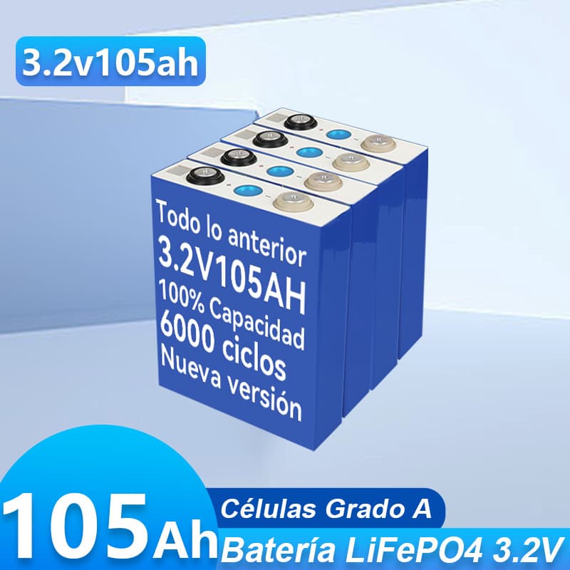 Batería LiFePO4 3.2V 105Ah para uso doméstico 100Ah 230Ah