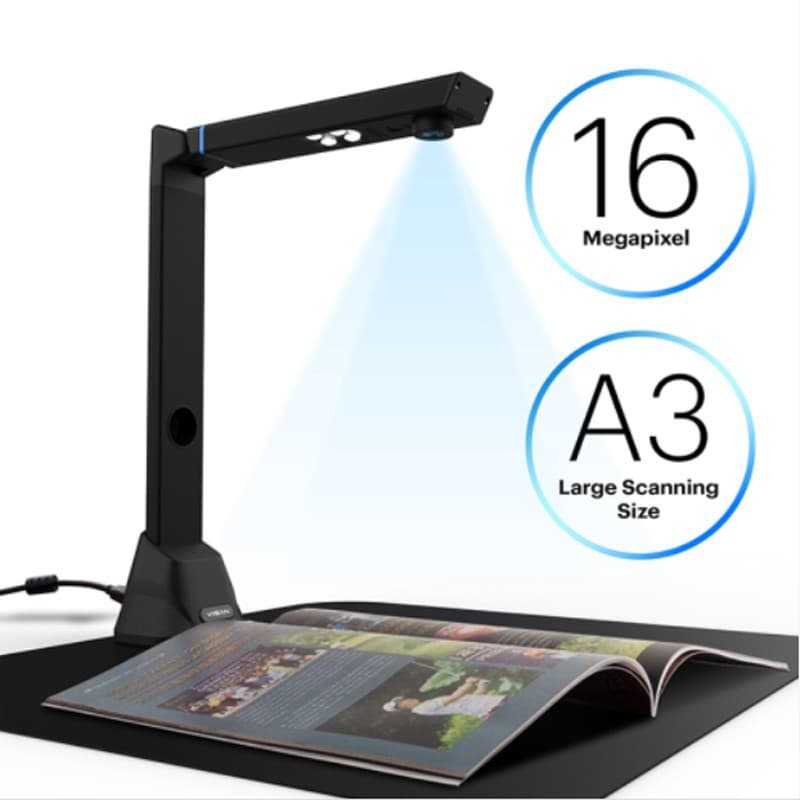 VK16 Smart Book Scanner, A3 Size Book and Periodical Scanner, High-Definition High-Speed Photographing Device
