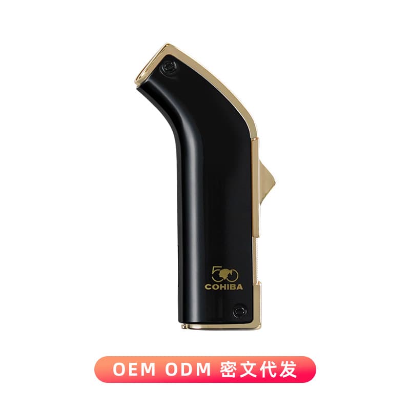 Cohiba Cigar Lighter, Windproof Lighter, Dual Direct Injection Air Gun Style Blue Flame Cigarette Lighter