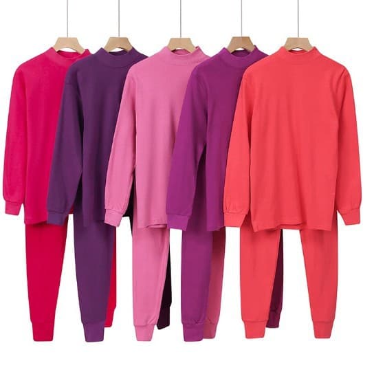 Middle-Aged and Elderly Women's Pure Cotton Autumn Thermal Underwear Set, Thin Round Neck Full Cotton Thermal Underwear, High-Neck Cotton Sweater Set