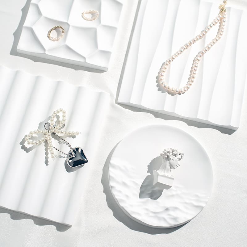 Plaster tray for jewelry photography, background accessory display stand, decorative styling prop