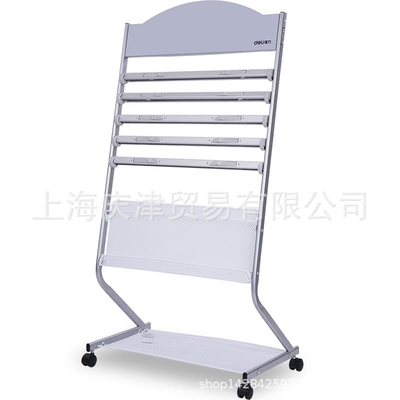 Deli 9305 standard newspaper rack (silver) (each)