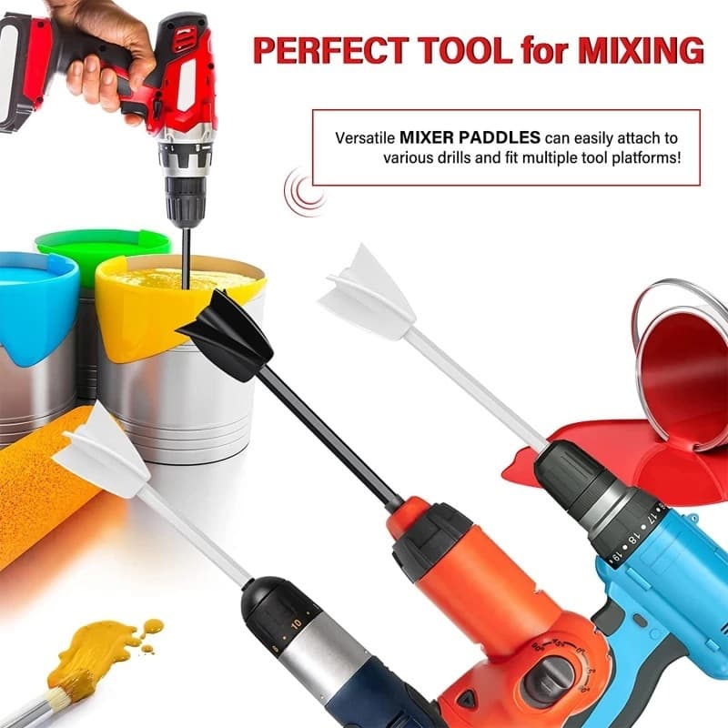 Epoxy Resin Mixer, Paint and Resin Blender with Paddle Set, Paint Stirring Rod