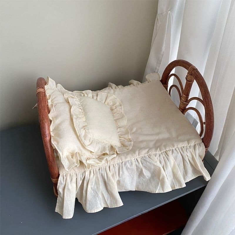Newborn Photography Rattan Bamboo Woven Bassinet Basket Photo Prop for Baby Photo Studio