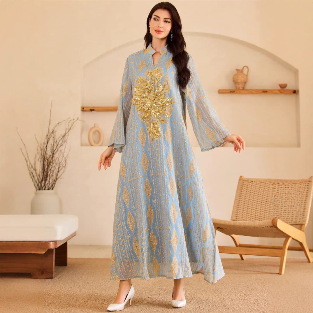 Entu 3009 robe international women's sequin dress foreign trade wholesale dress