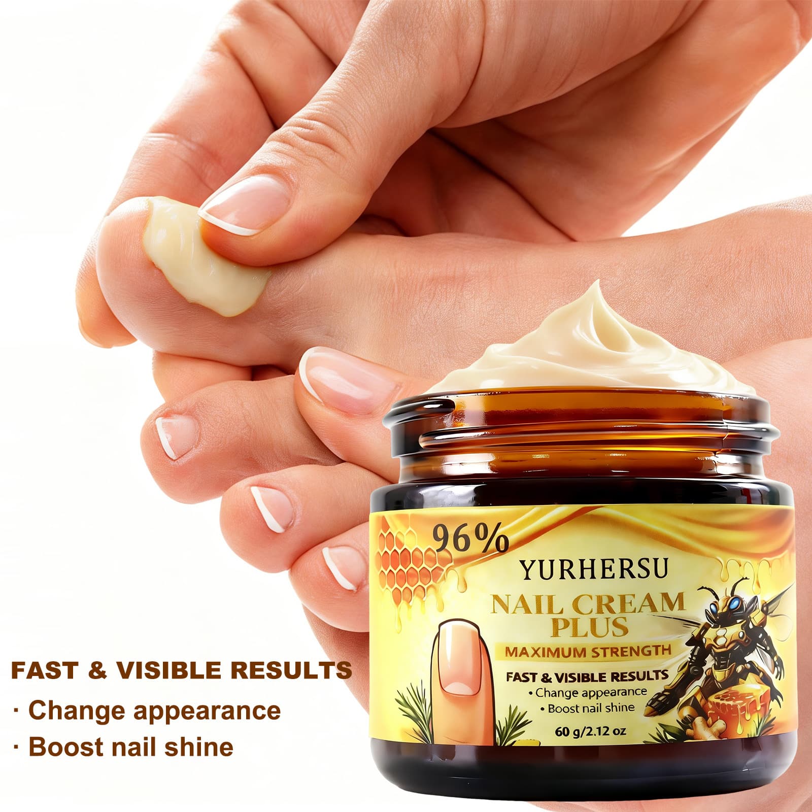 YURHERSU Cross-Border TK Bee Venom Nail Care Cream Softens Dead Skin and Hangnails, Moisturizes and Repairs Damaged Nails